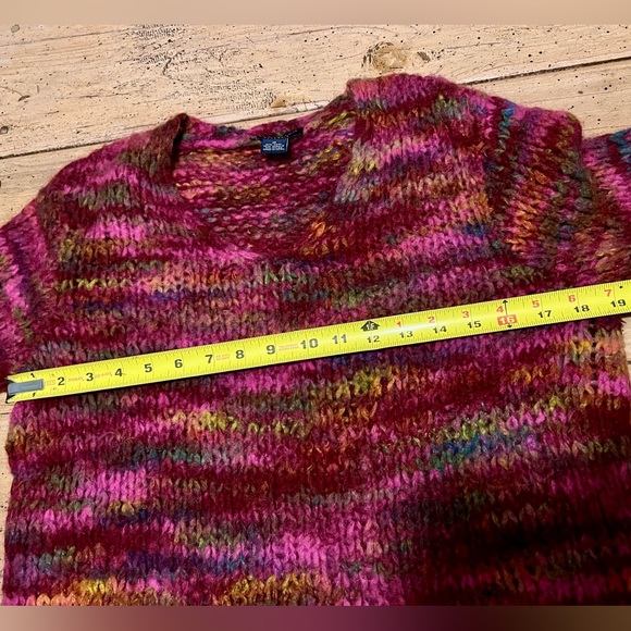 🔥🛒Ann Taylor Vintage Pink Multicolor Wool Handknit Sweater 💖 - Picture 5 of 6